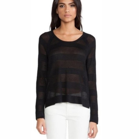 Rag & Bone Genevieve Perforated Raglan Pullover Size L - Picture 1 of 6